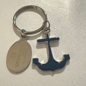 Victoria Shipyards Keychain Blue‎ Anchor Charm Souvenir Nautical Travel